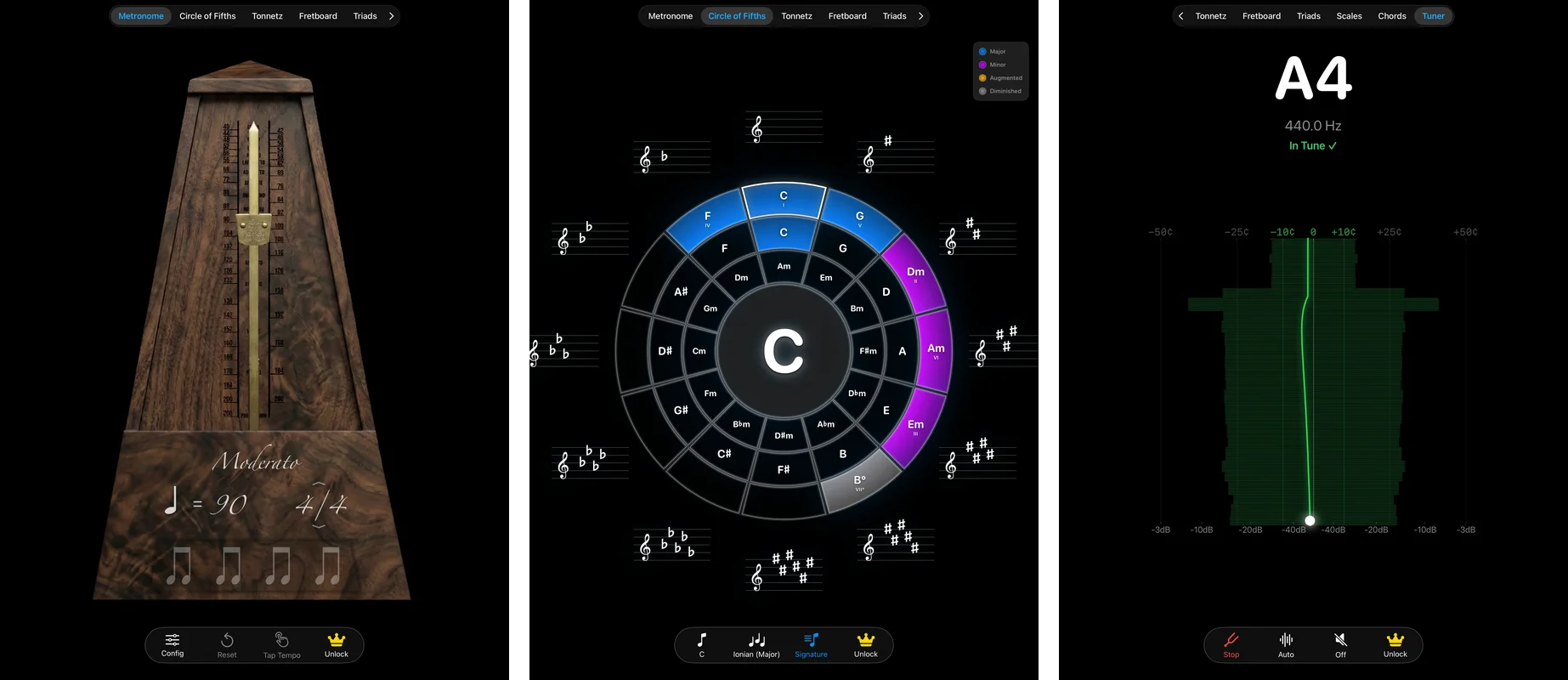 ChronoChord Features Collage on iPad