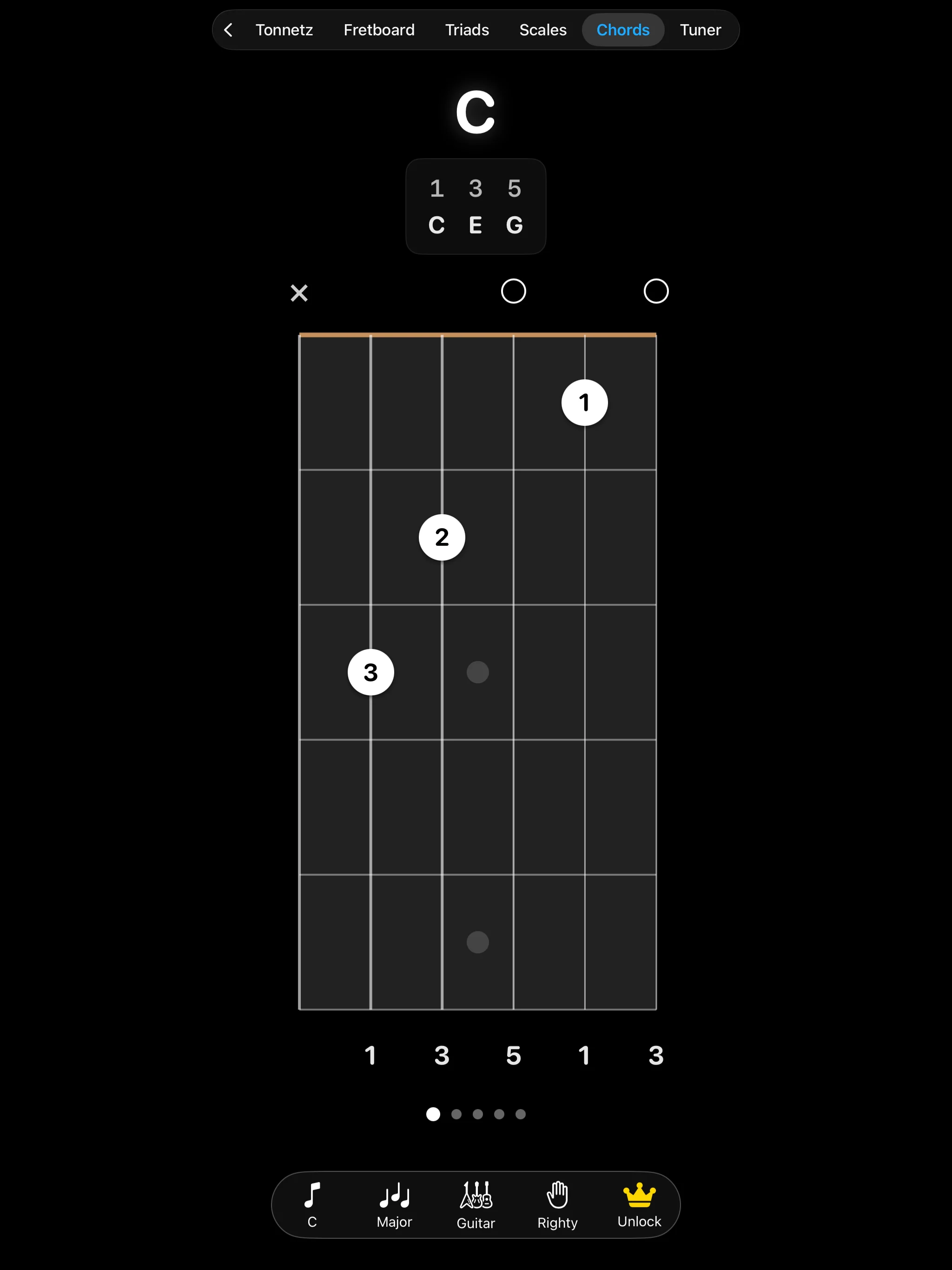 Chords View on iPad