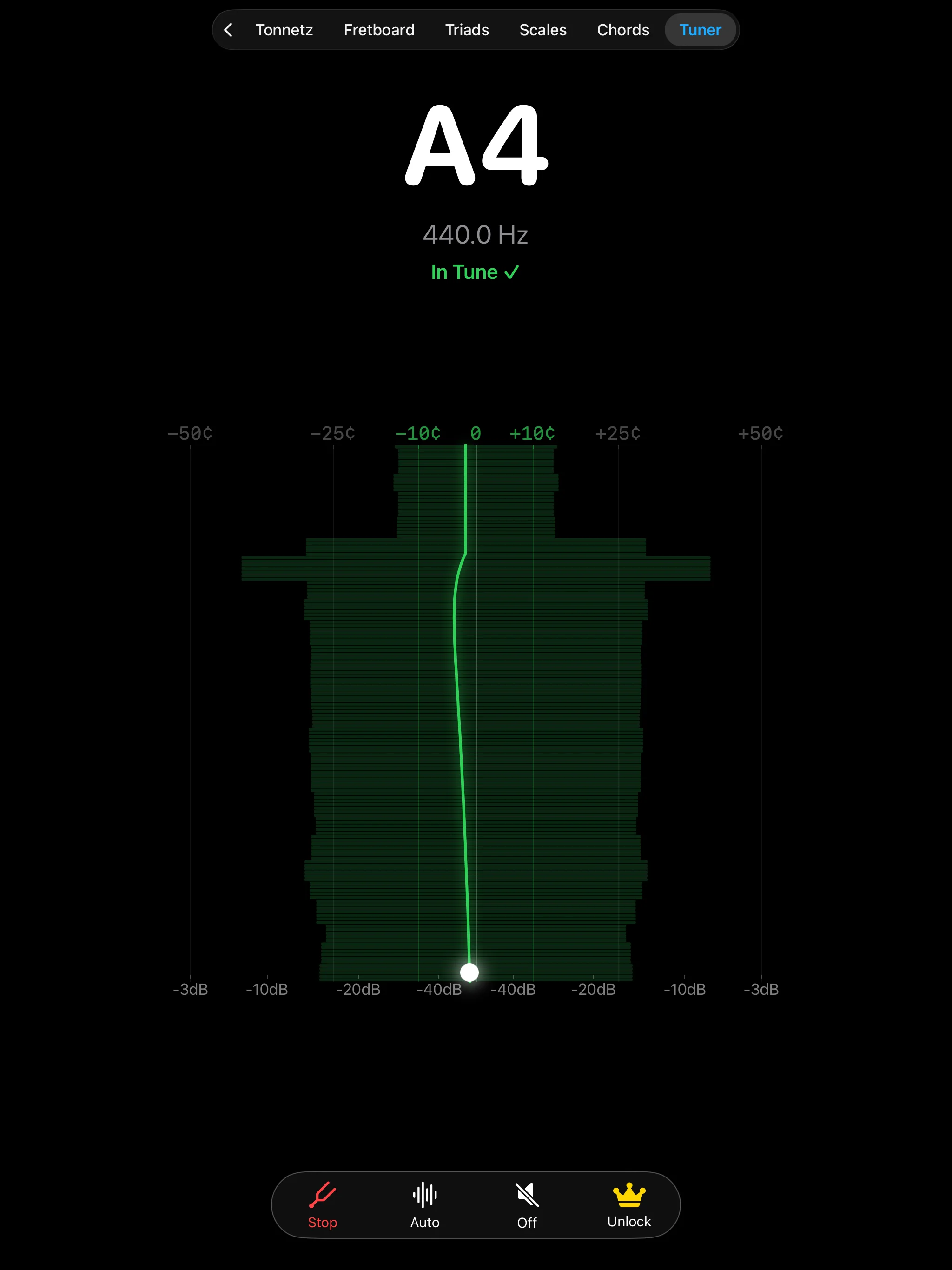 ChronoChord Tuner on iPad